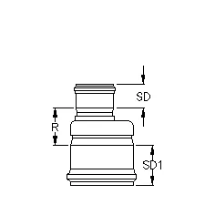 4x12 ECCENTRIC INCREASER GxG | 109-0412ECC